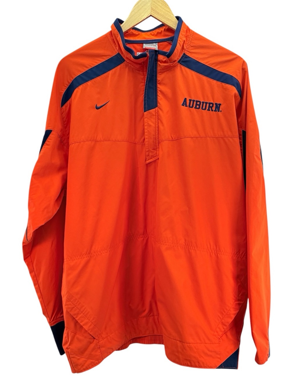 NikeFit Storm Auburn UA SEC Orange Navy Pullover Game Day Windbreaker Size Large